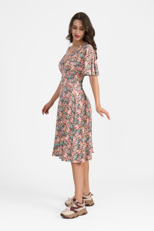 Luna Dress Calypso | Amaranth