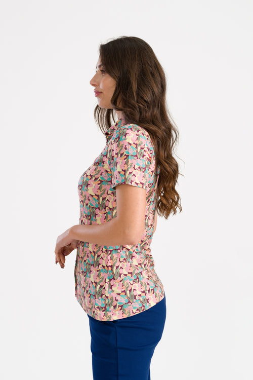 Sill Blouse SS Calypso | Amaranth