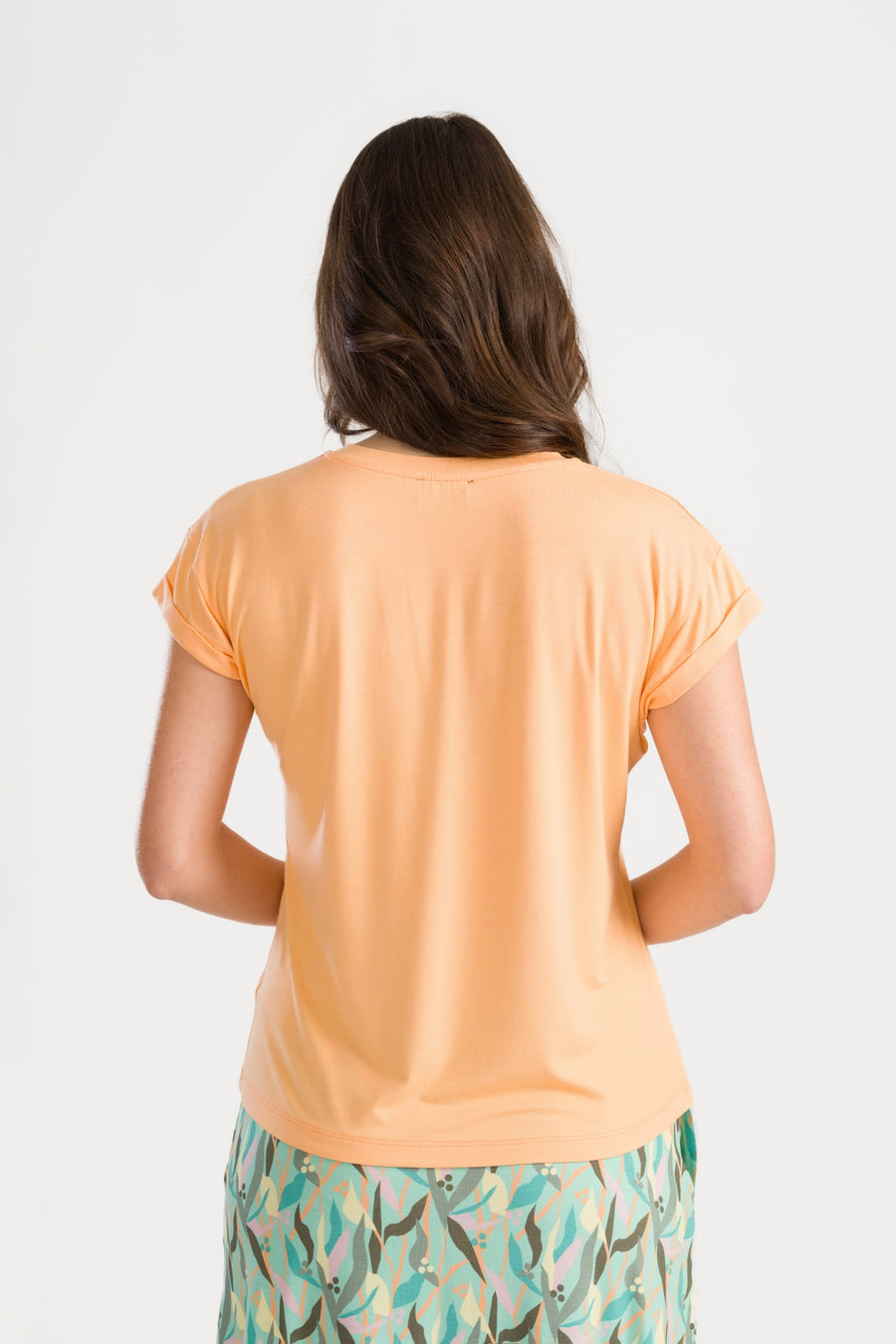 Vera Top SS Jersey Uni | Peach Cobbler
