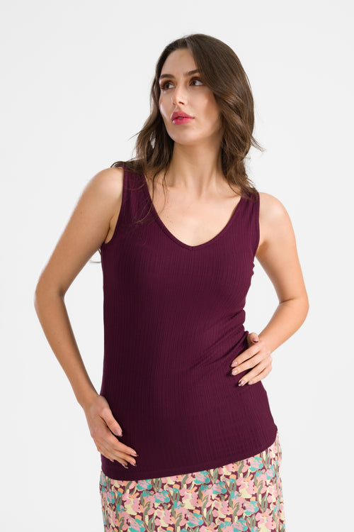 Stella Tank Top Jersey Rib | Fig