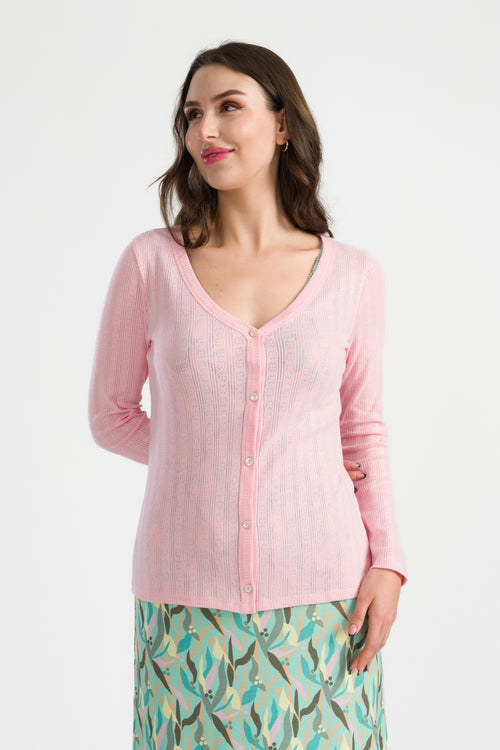 Jacket Pointelle | Tickled Pink