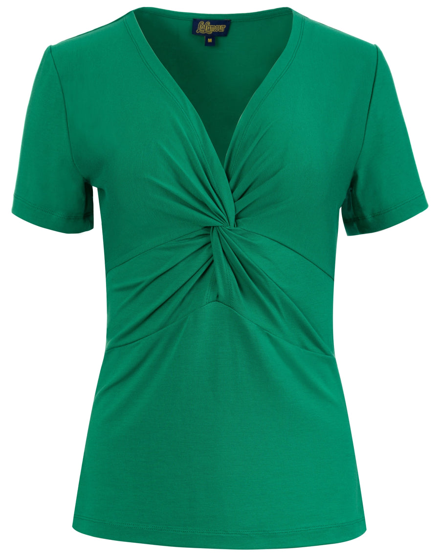 Angela top short sleeve | Plain Green