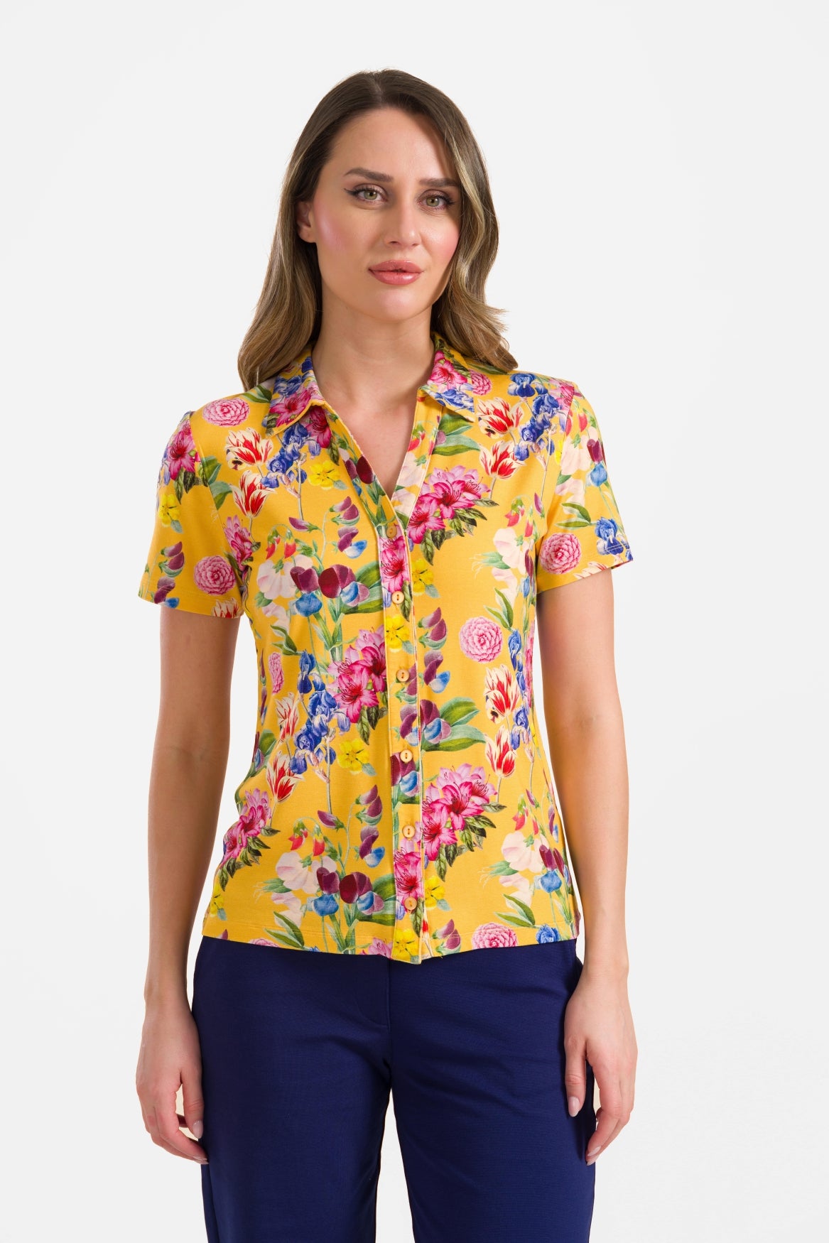 Lena blouse short sleeve | Summer Bouquet