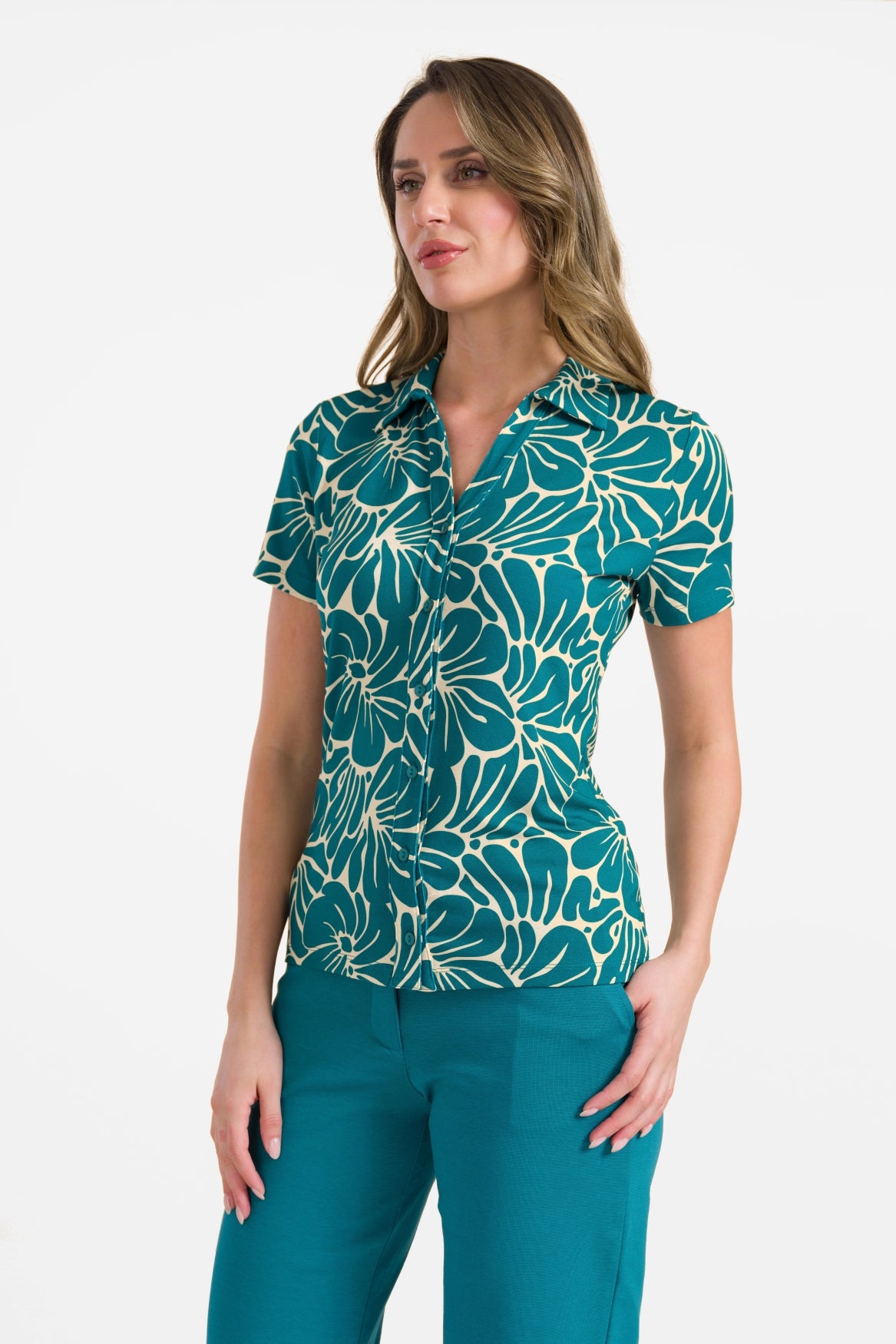 Lena blouse short sleeve | Flower Lake