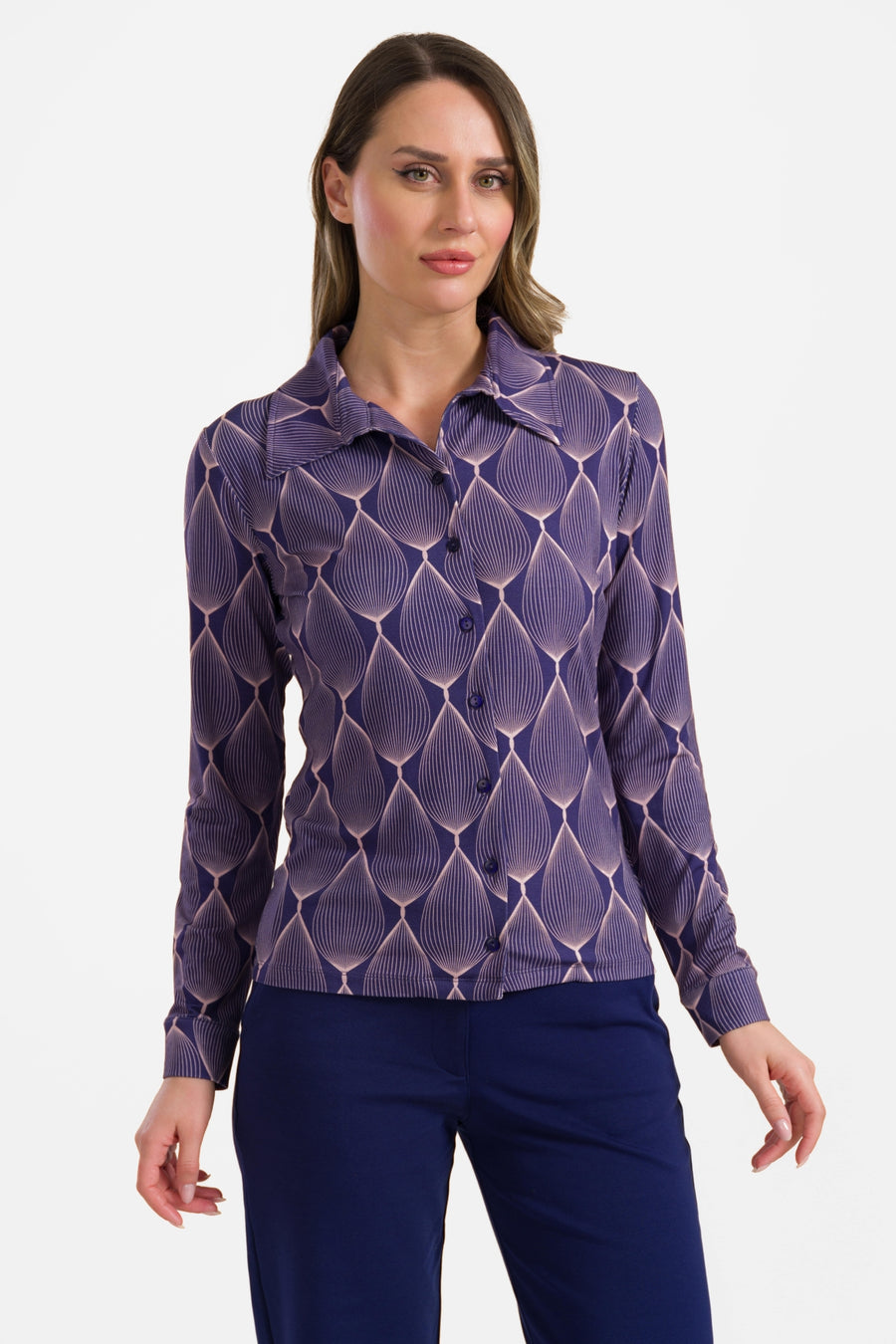 Sara blouse long sleeve | Big Graphic Oval