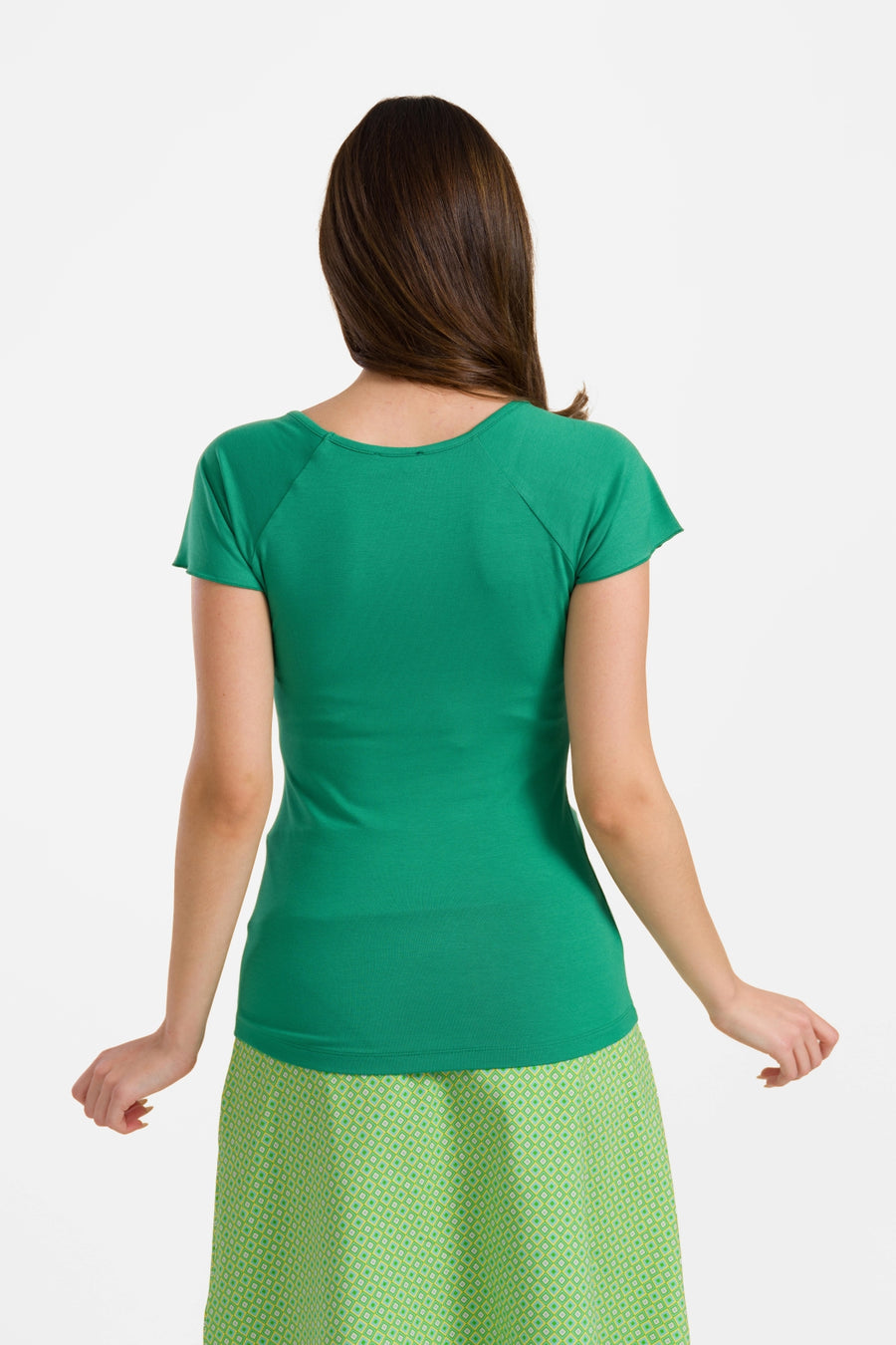Butterfly top short sleeve | Plain Green