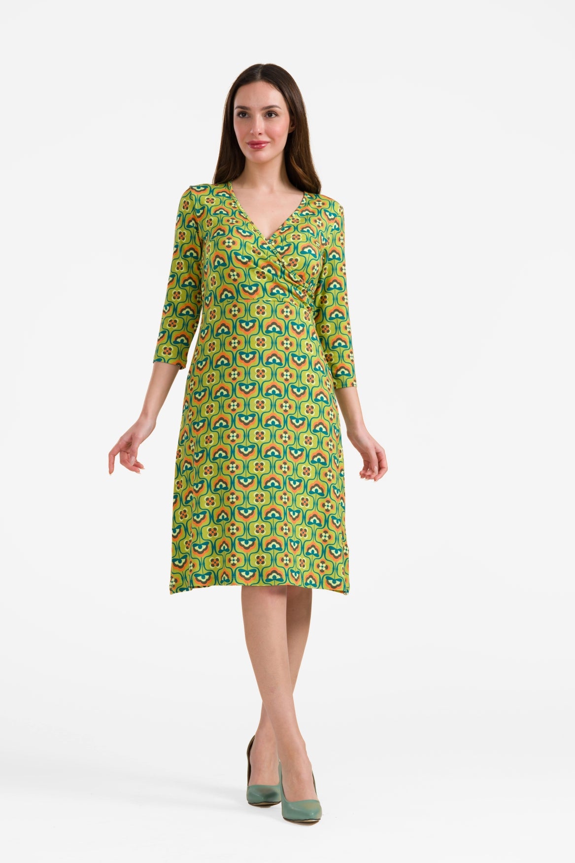 Chrissy cross dress 3/4 sleeve | Groovy Lotus