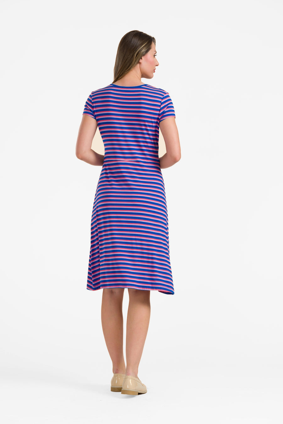 Chrissy cross dress grown-on sleeve | Happy Stripes Blue