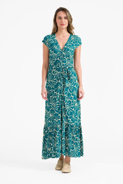 Maud maxi dress short sleeve | Flower Lake