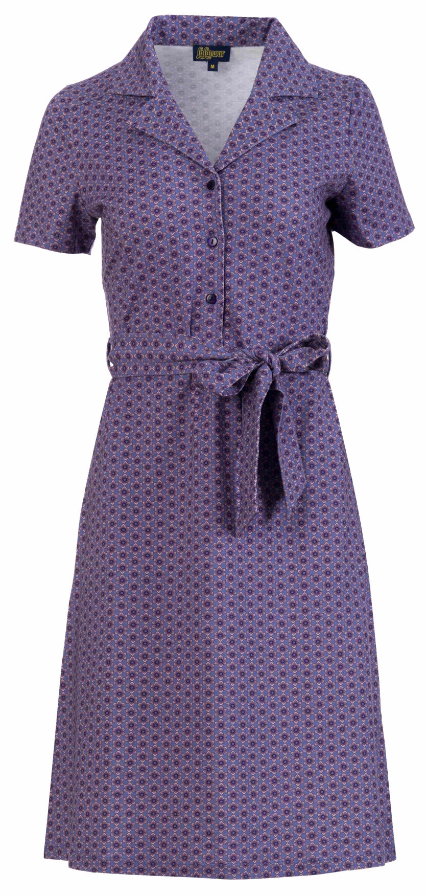 Monique dress short sleeve | Small Blue Flower