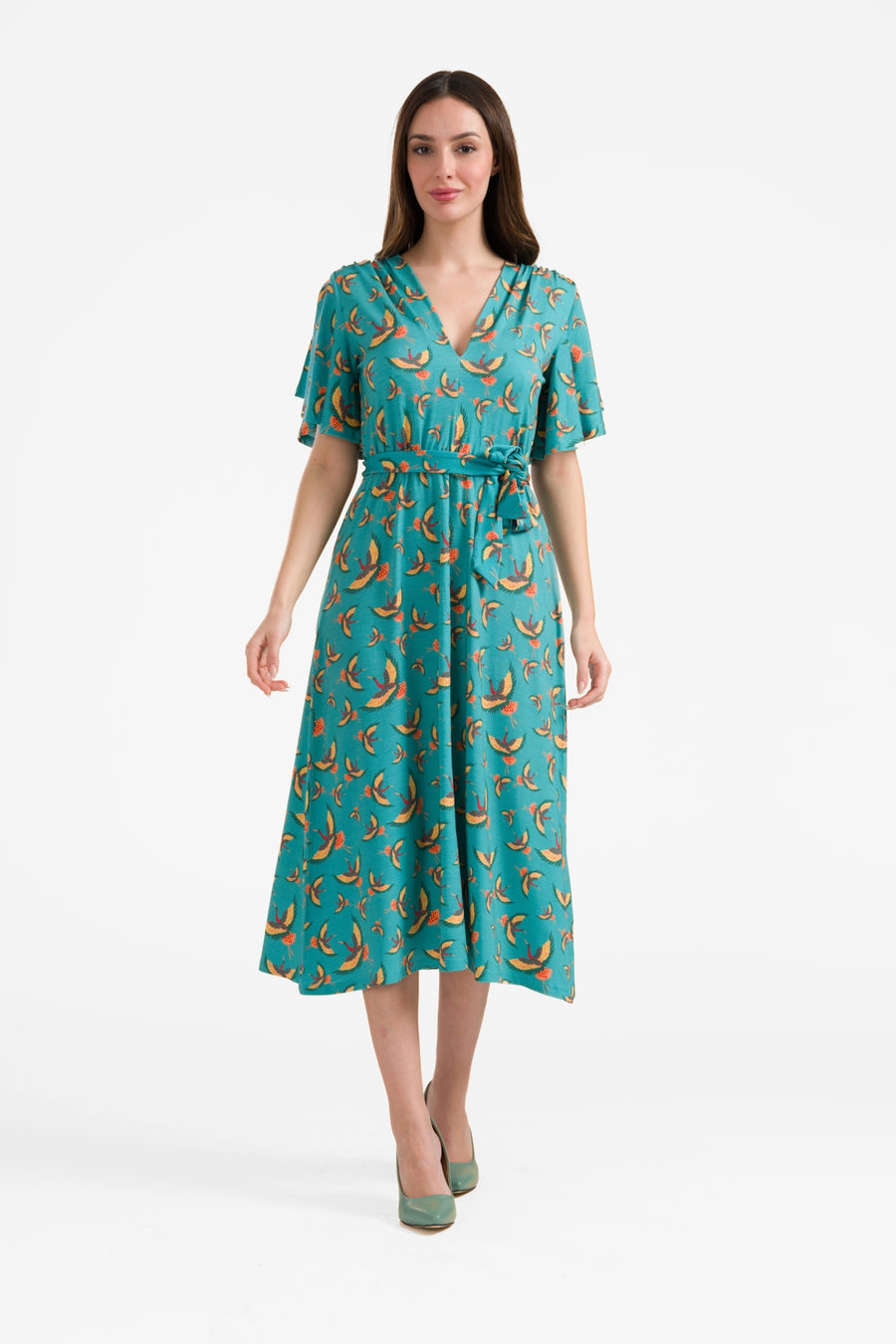 Trix butterfly sleeve dress | Crane