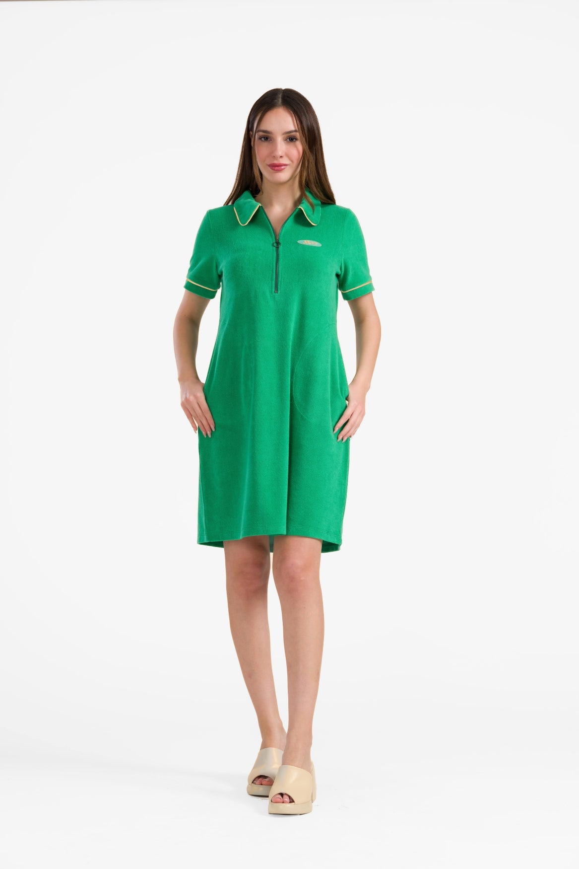 Zilver dress short sleeve | Green