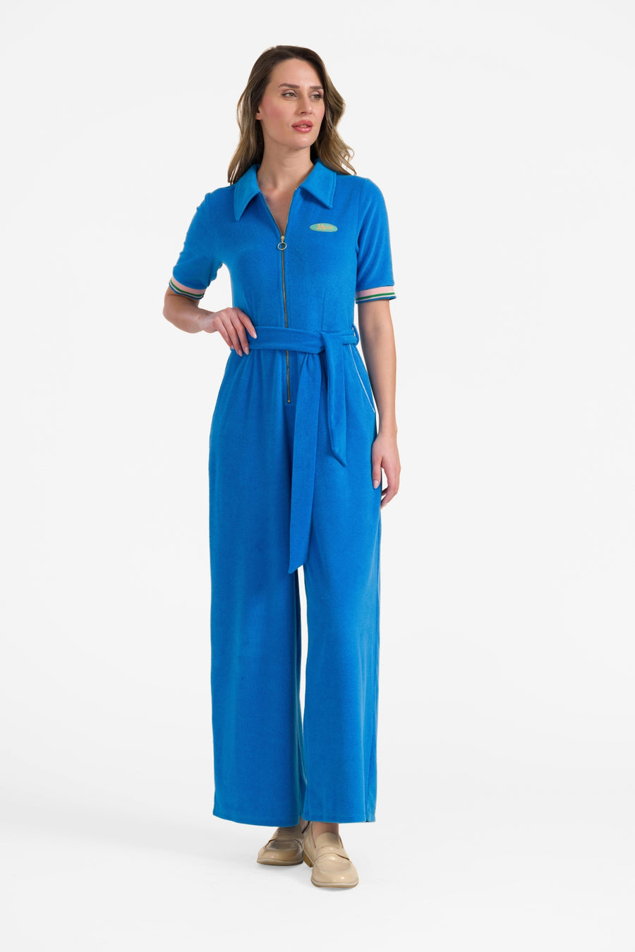Bella jumpsuit zipper | Blue