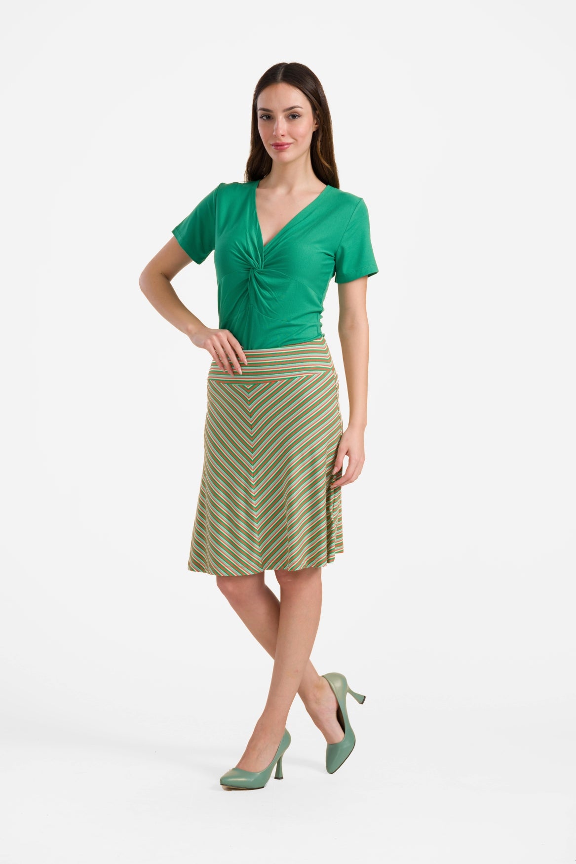 Esme skirt | Summer Stripes Green