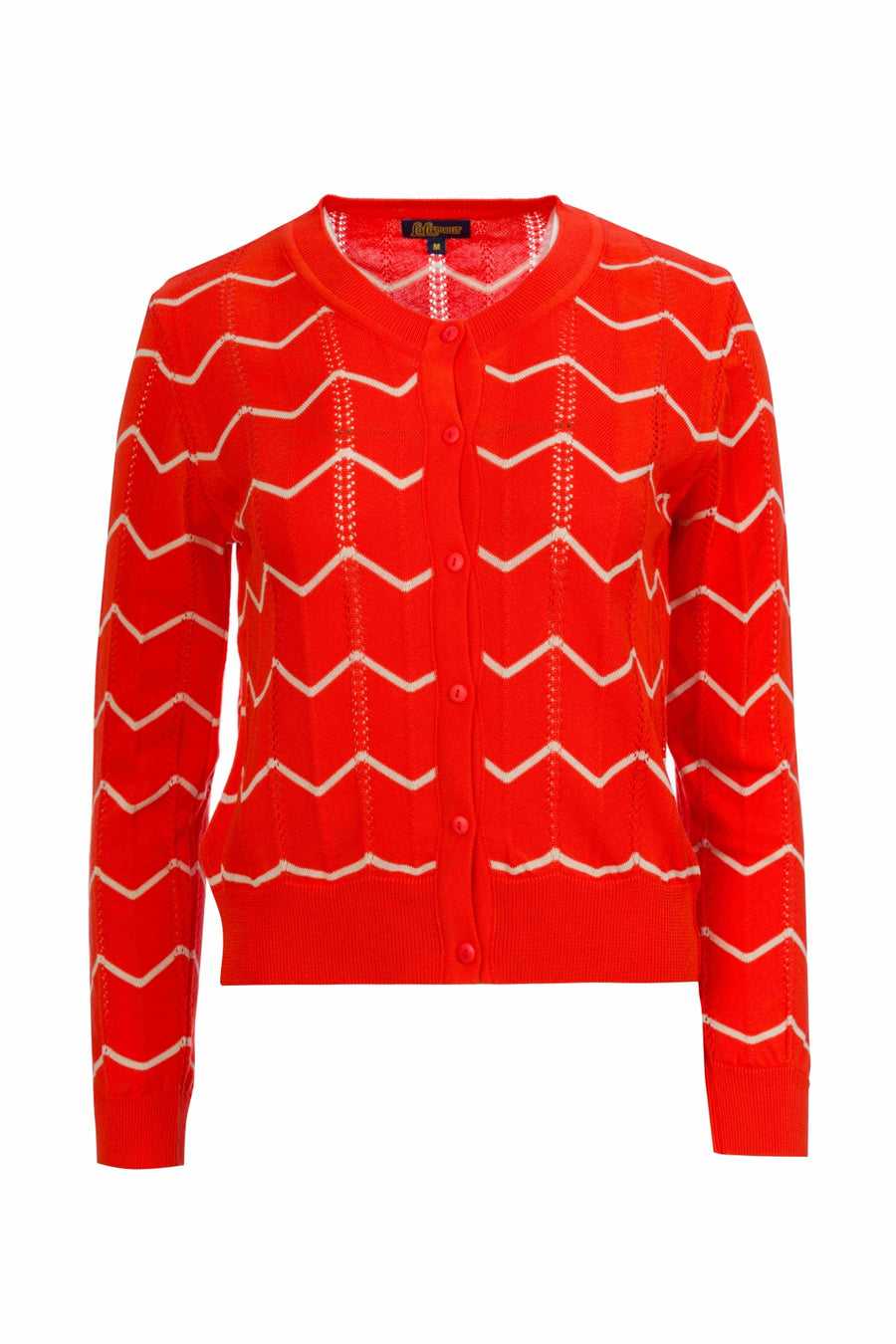 Knitted cardigan long sleeve | Red