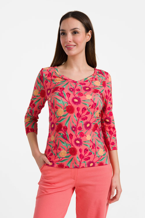 Lynn top 3/4 sleeve | Wild Bouquet