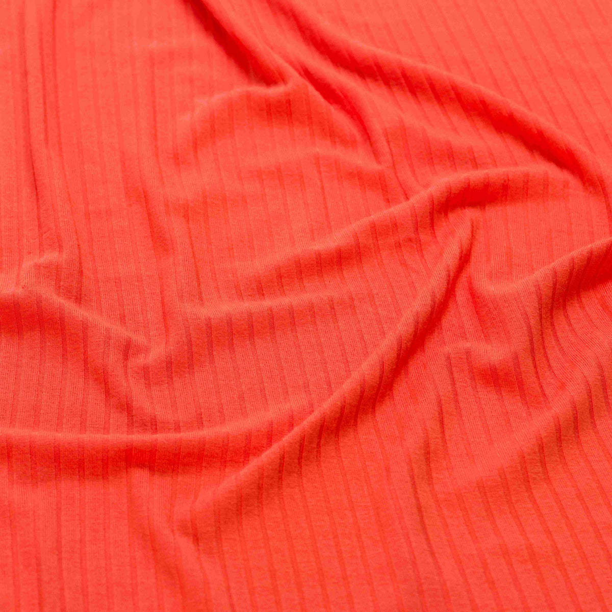 Sophie top met korte vlindermouwen | Rib Oranje Rood