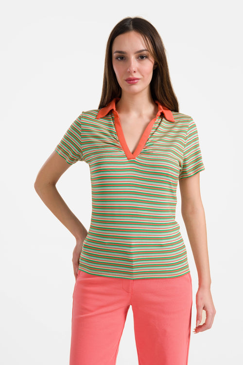 Suzy top short sleeve | Summer Stripes Green