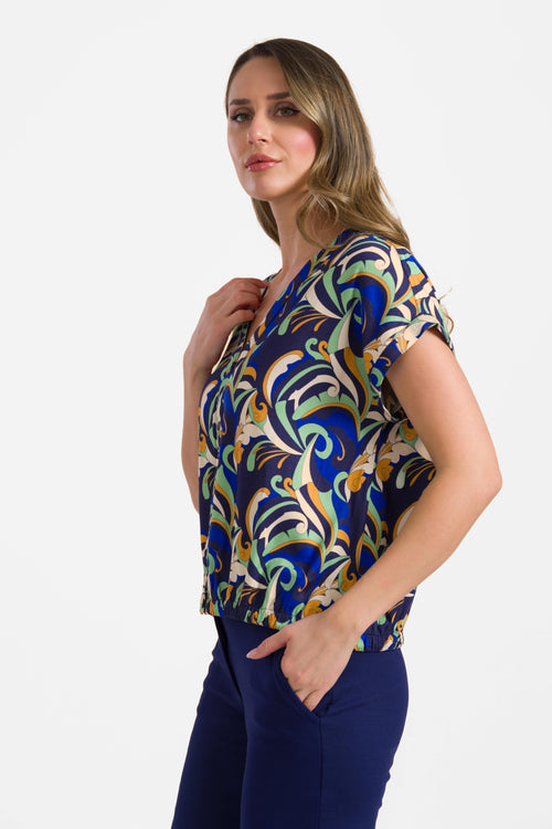 Evy blouse short sleeve | Abstract