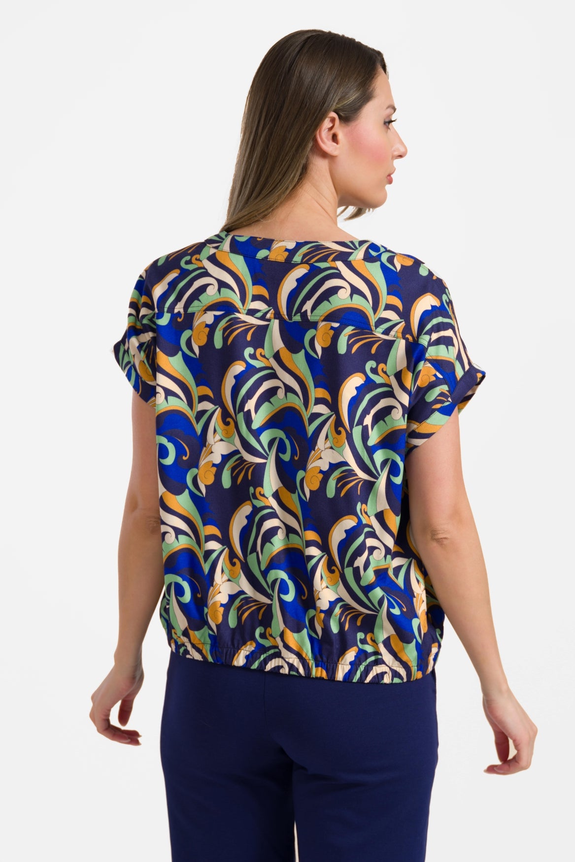 Evy blouse short sleeve | Abstract