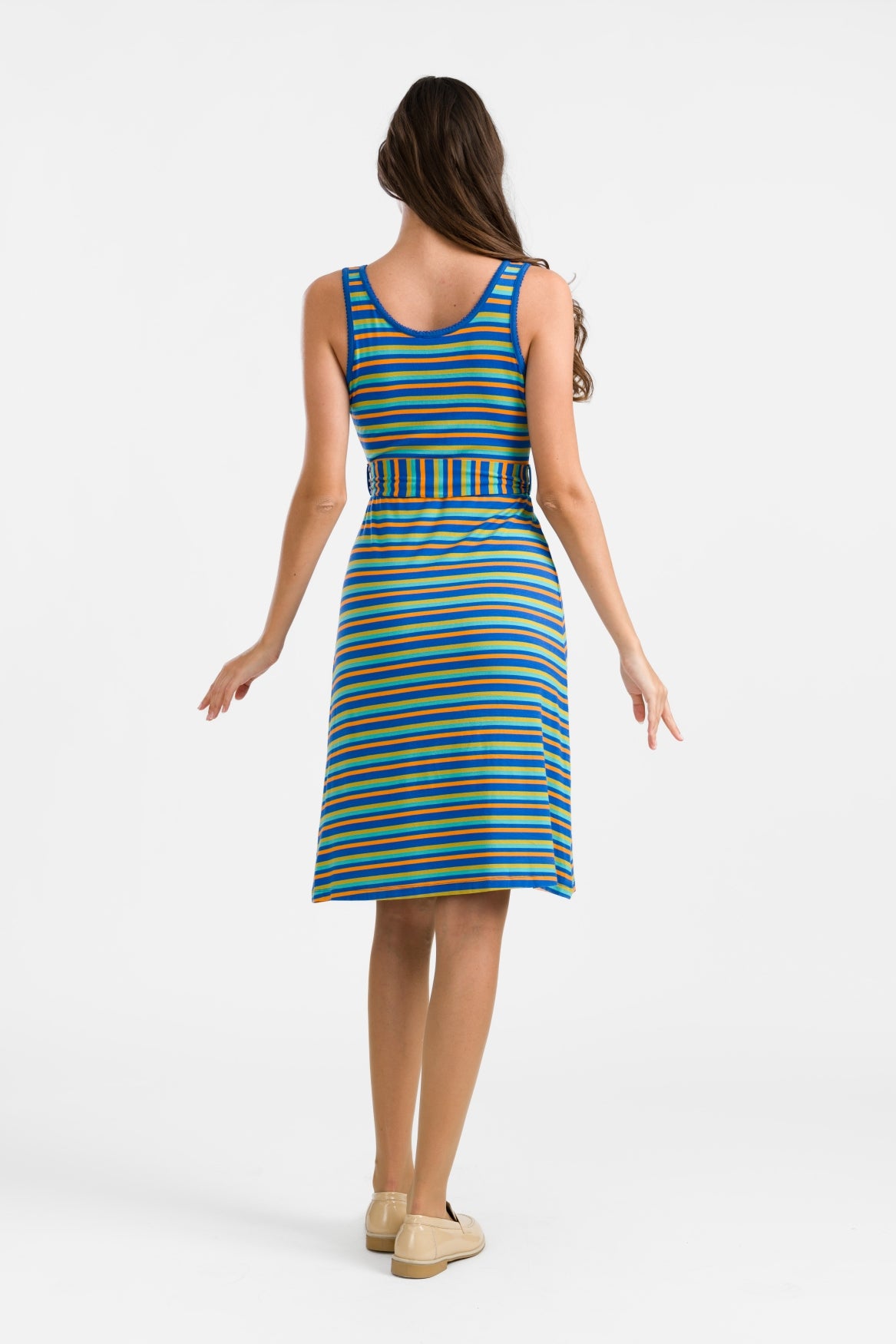 Milly Dress Sleeveless | Groovy Stripes