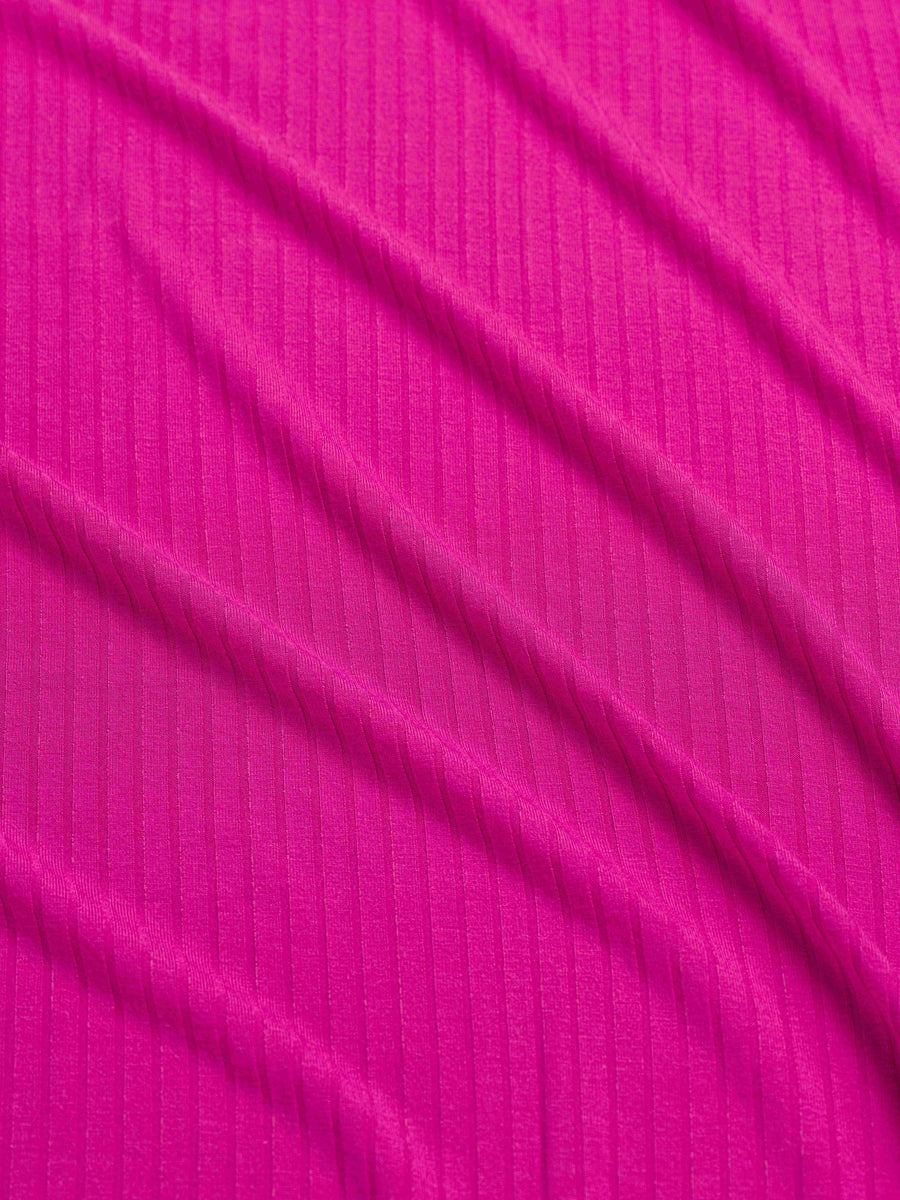 Monroe Top | Rib Fuchsia