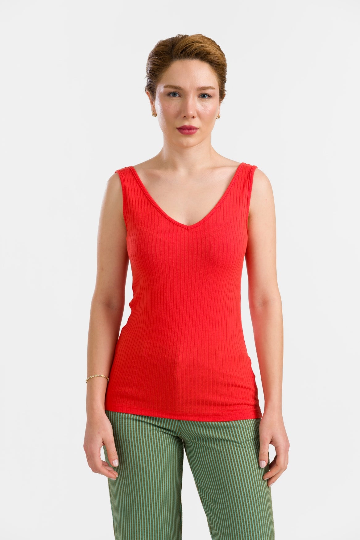 Stella Tanktop | Gerippt, Rot