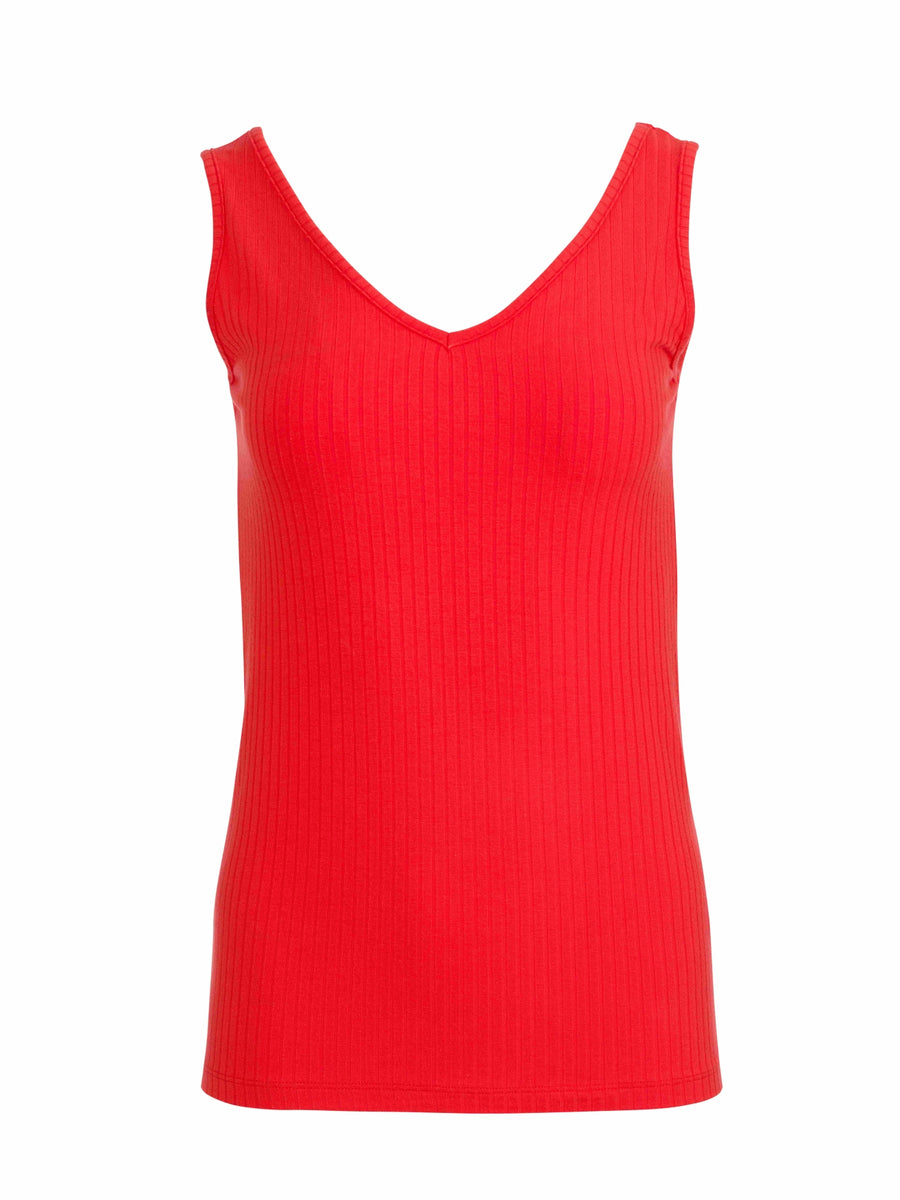 Stella Tanktop | Gerippt, Rot