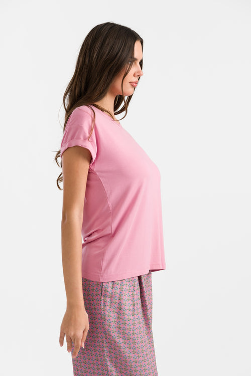 Vera Top | Schlichtes Rosa