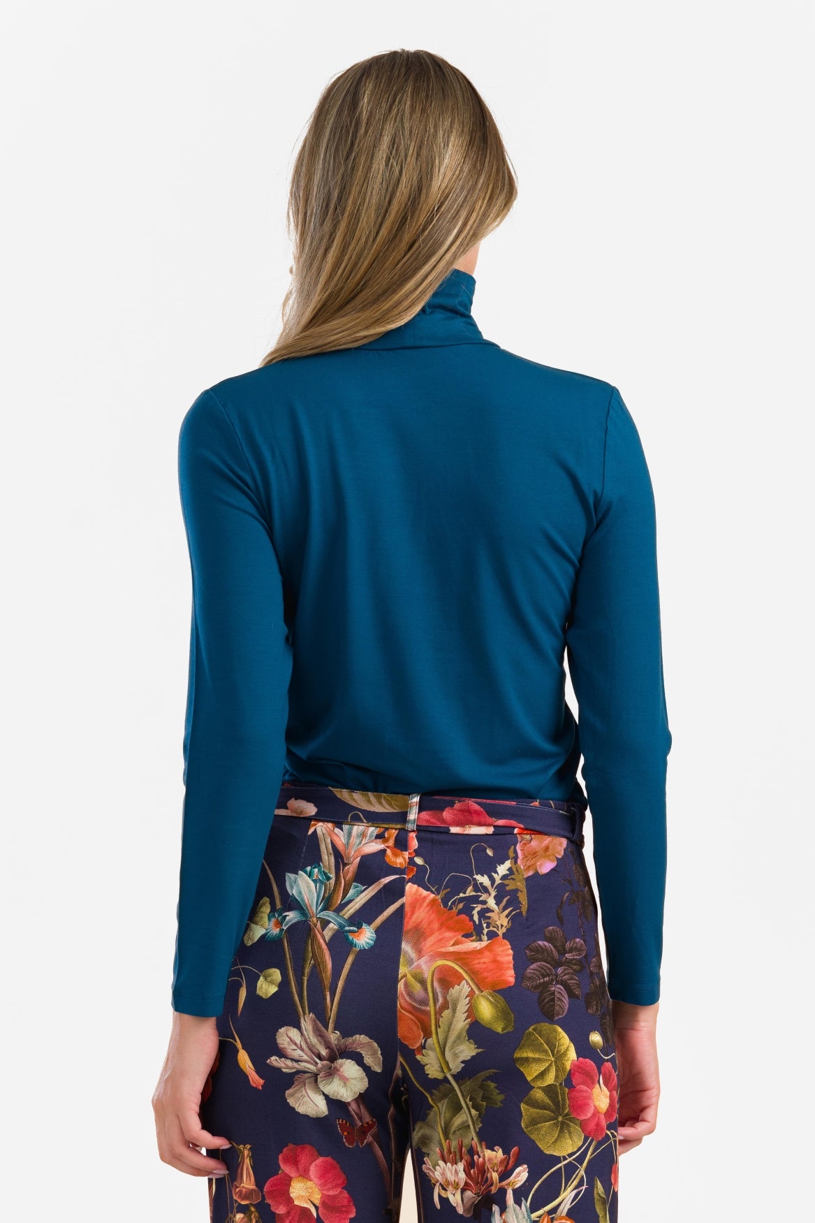 Rose Top | Ecovero Plain Petrol