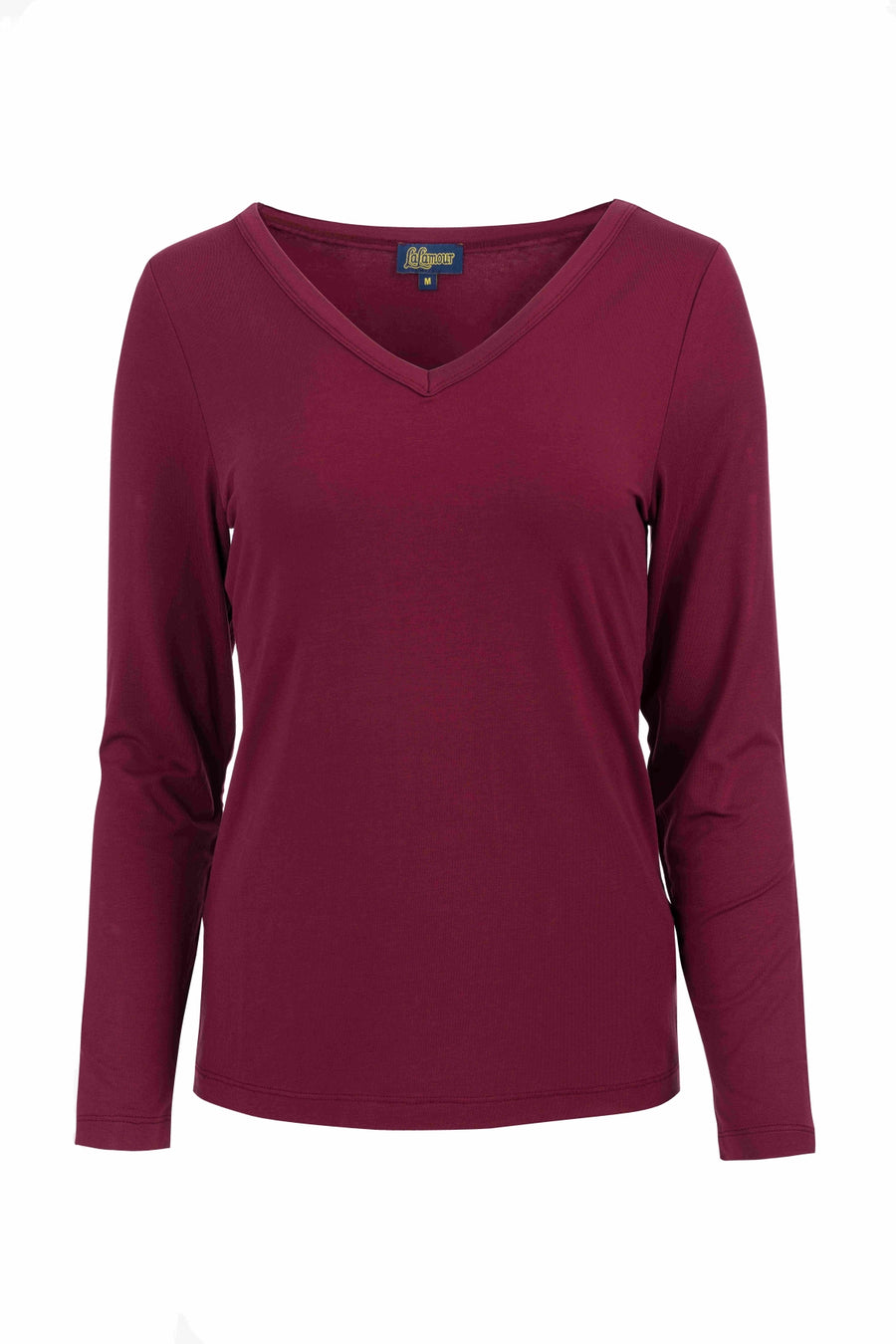 Lynn Top | Ecovero Plain Bordeaux