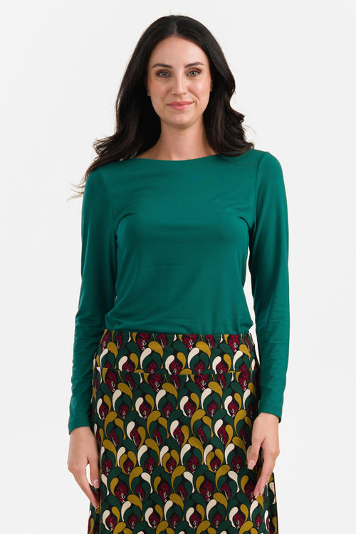 Puck Top | Ecovero Plain Green