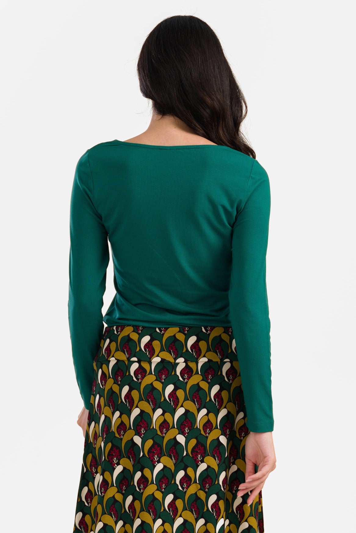 Puck Top | Ecovero Plain Green