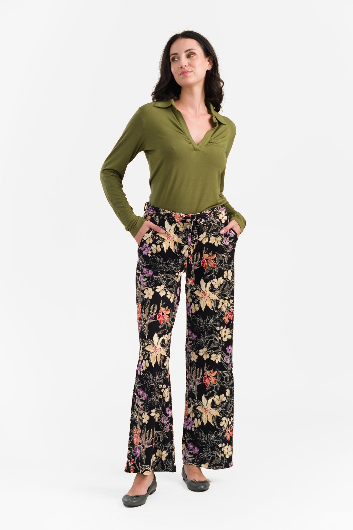 Sue Trousers | Botanical Flower
