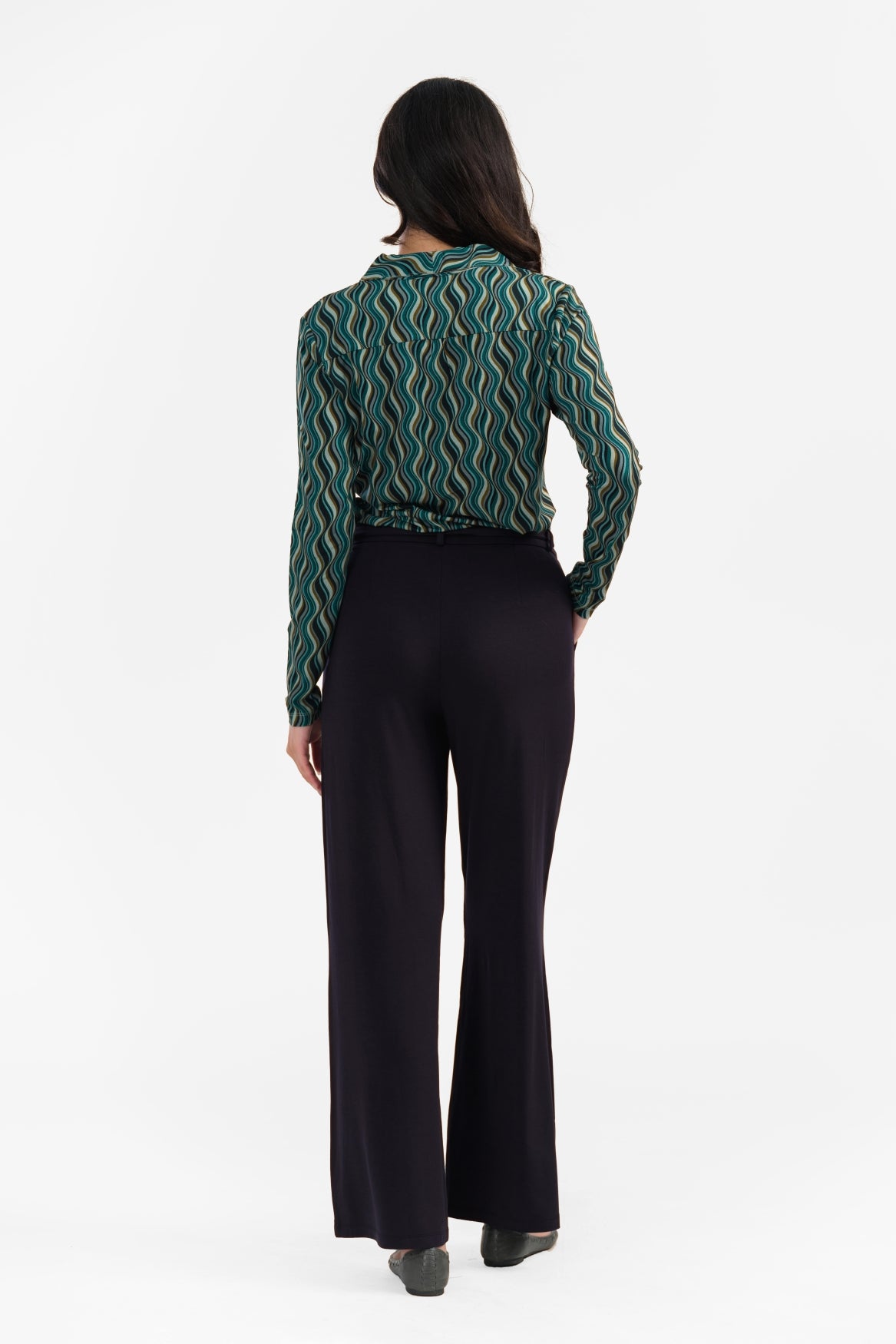 Sue-broek | Micro effen zwart