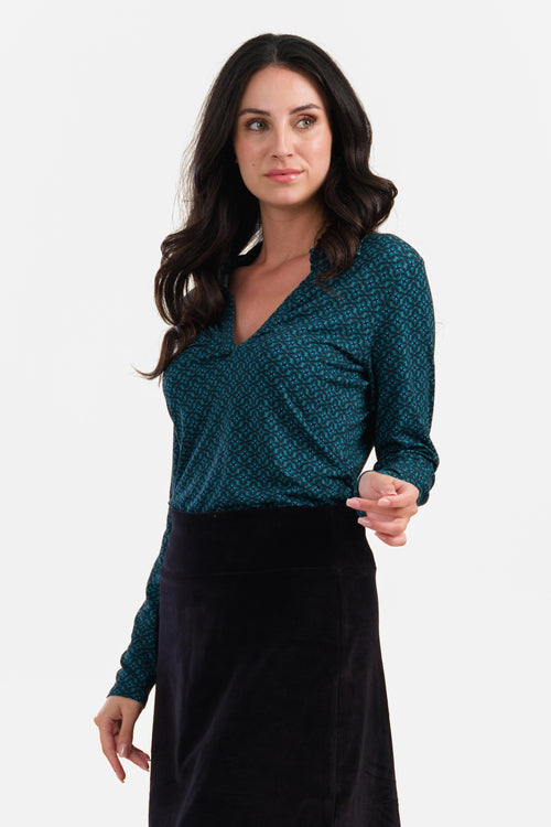 Suzy Top Long Sleeve | Lisbon Blue