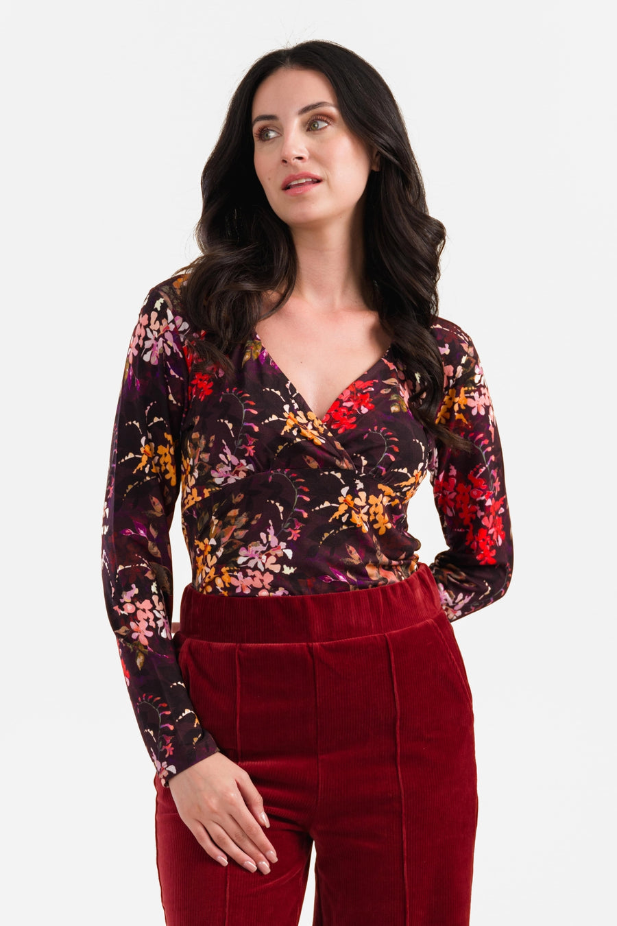 Monroe Top Long Sleeve | Autumn Flower