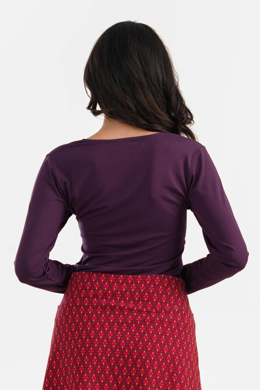 Angela Top | Ecovero Plain Aubergine