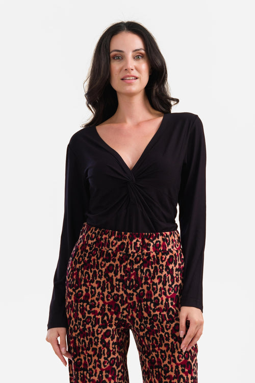 Angela Top | Ecovero Plain Black