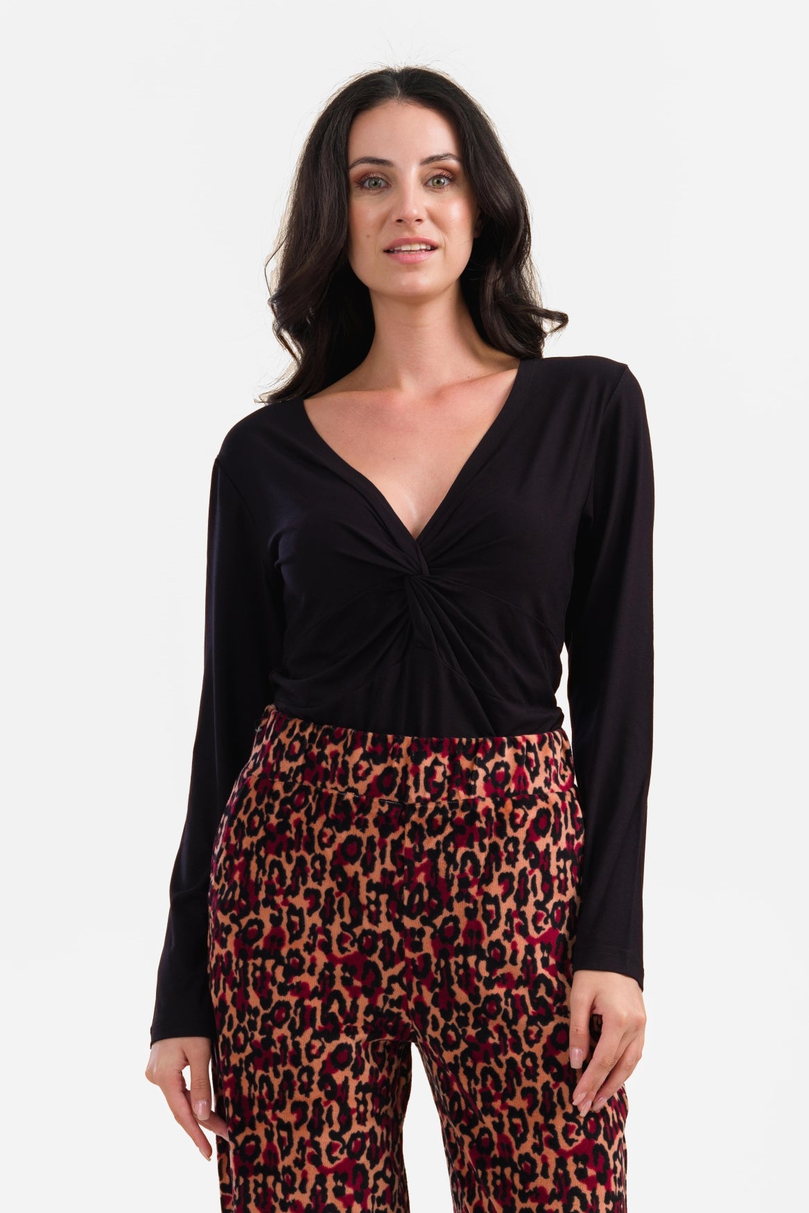 Angela Top | Ecovero Plain Black