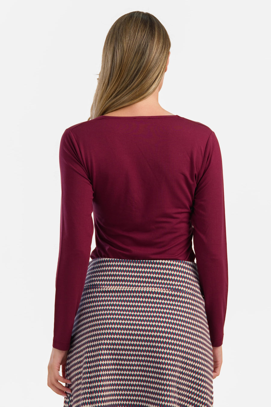 Angela Top | Ecovero Plain Bordeaux