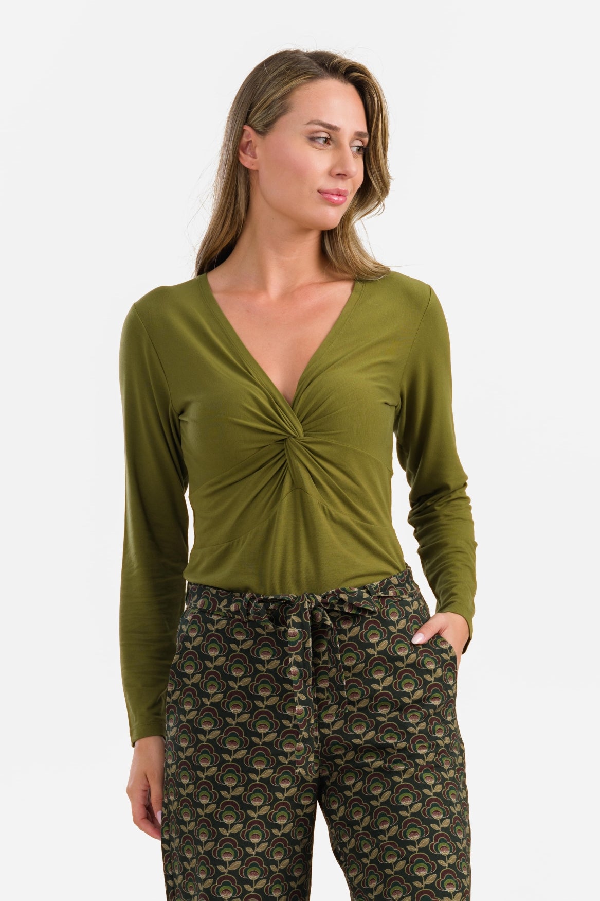 Angela Top | Ecovero Plain Olive