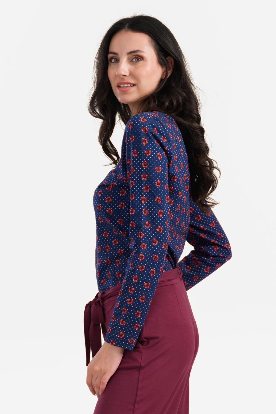 Lynn Top | Hazel Dot Blue