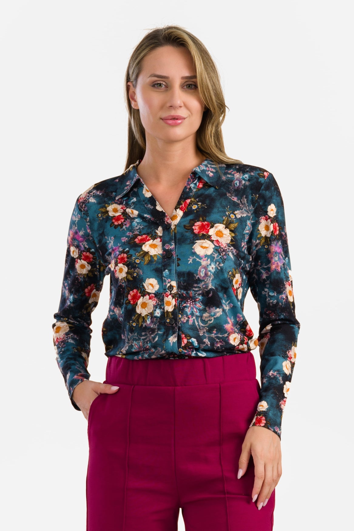 Anna Blouse Long Sleeve | Wild Rose