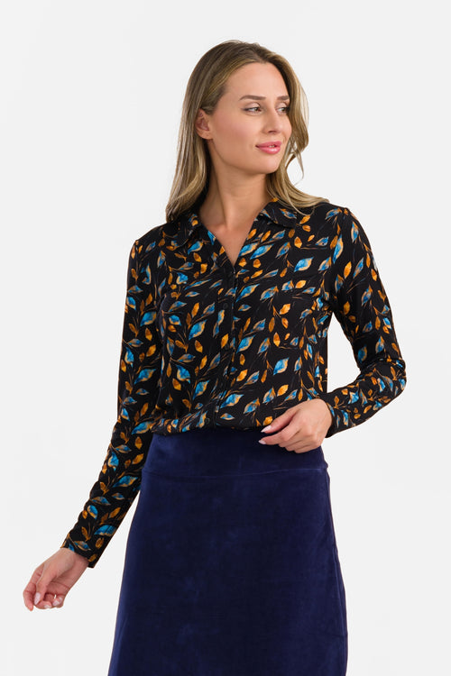 Anna Blouse Long Sleeve | Autumn Leaves