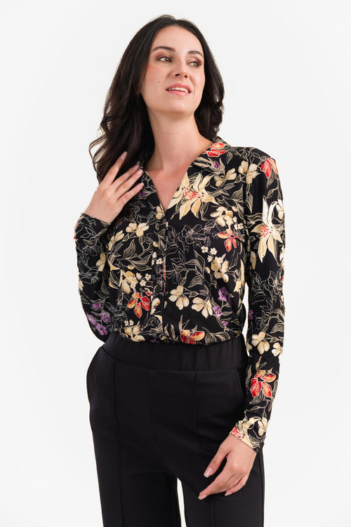 Anna Blouse Long Sleeve | Botanical Flower