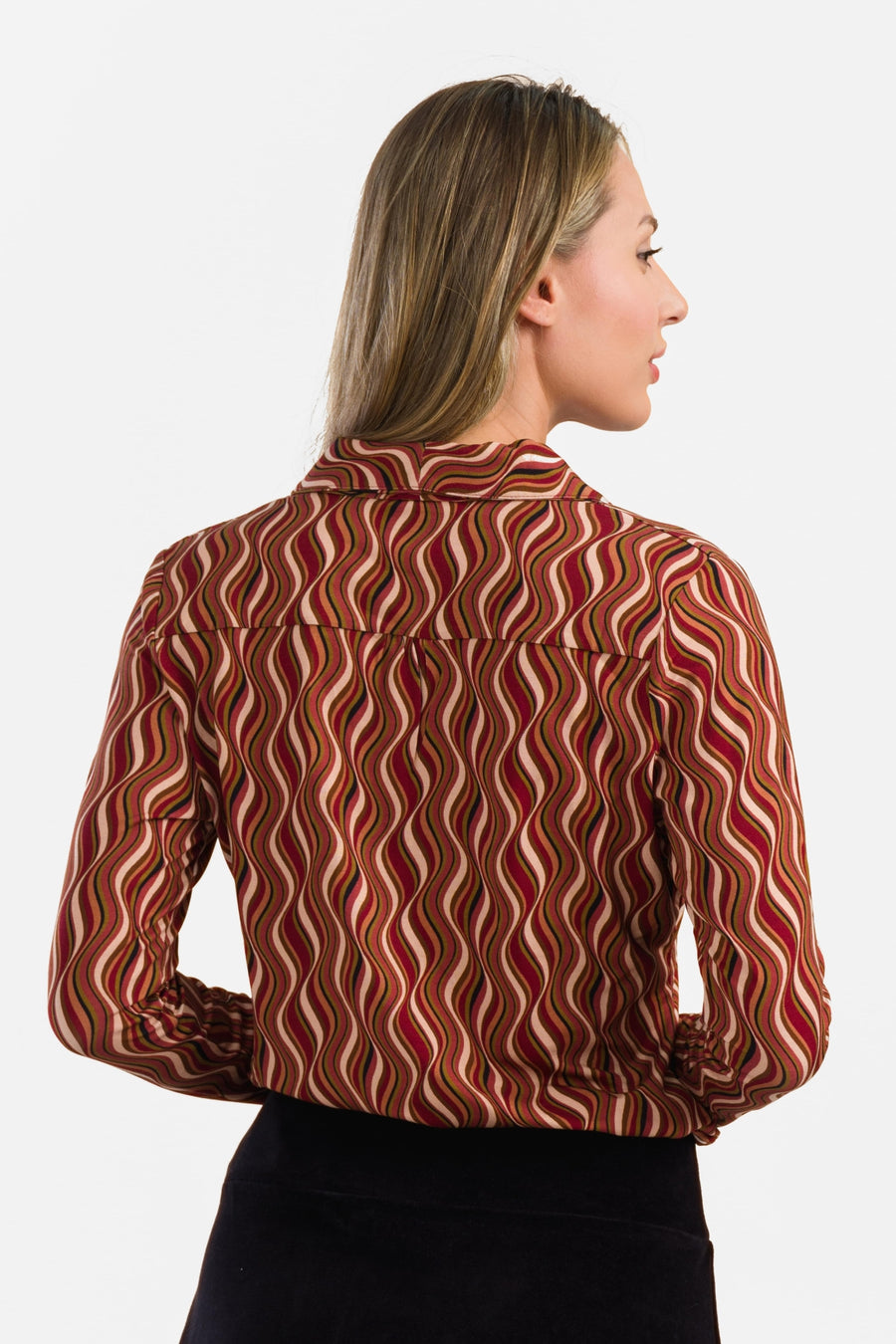 Iris Blouse Long Sleeve | Glaze Red