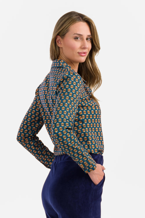 Sara Blouse | Porto Blue