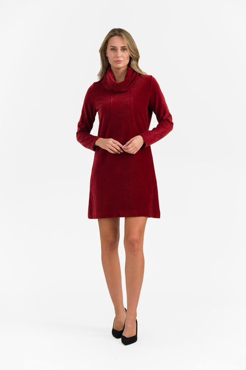 Pleun Tunique | Rib Velour Plain Fried Brick