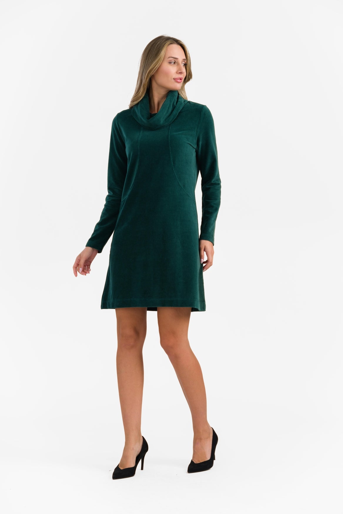 Pleun Tunique | Rib Velour Plain Rain Forest